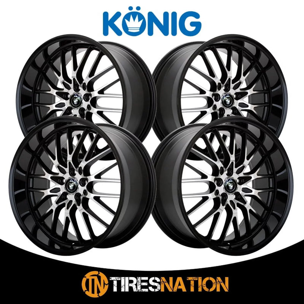 Wheel 5x112 16MB Face Lace With Gloss Machined +45et 17x8 Konig Black