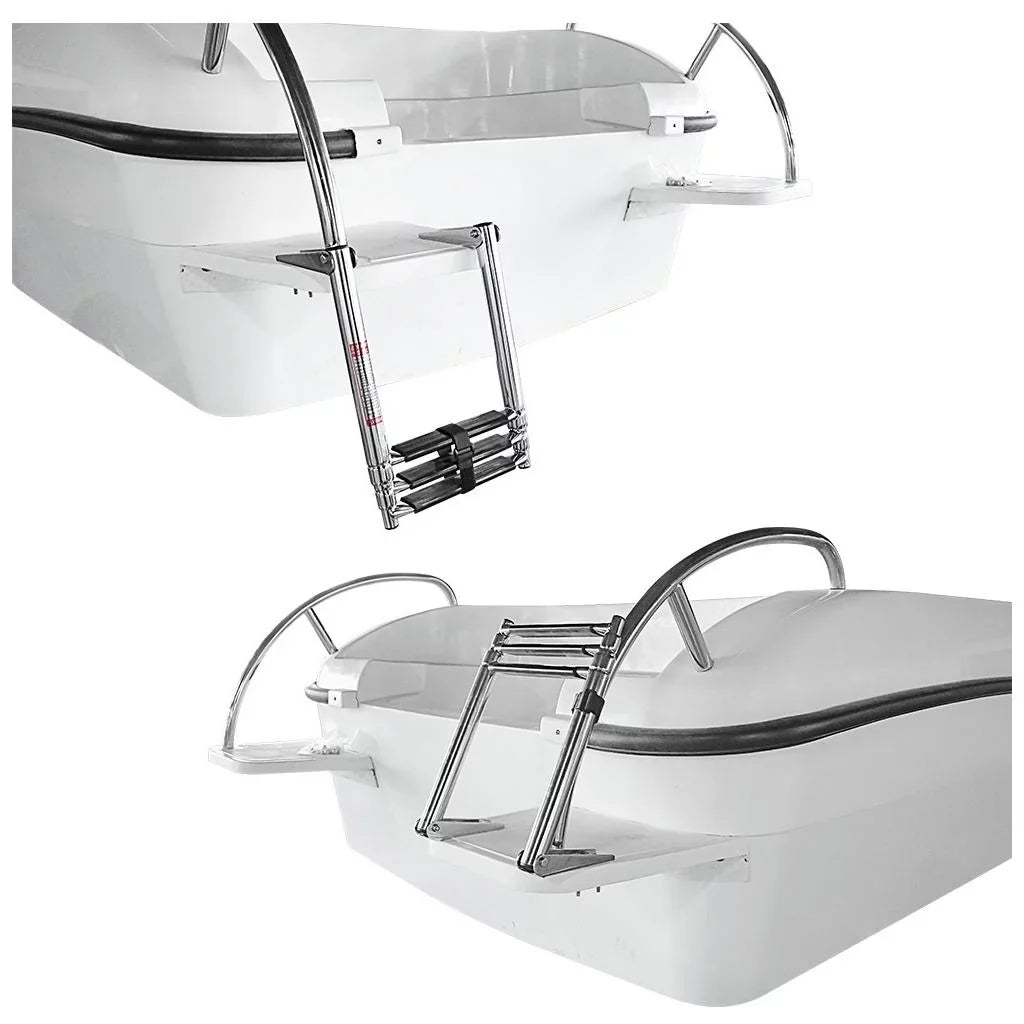 Steel Portable Pontoon Swim Telescoping Stainless Yacht/Swimming Boat Ladder Marine Pool -