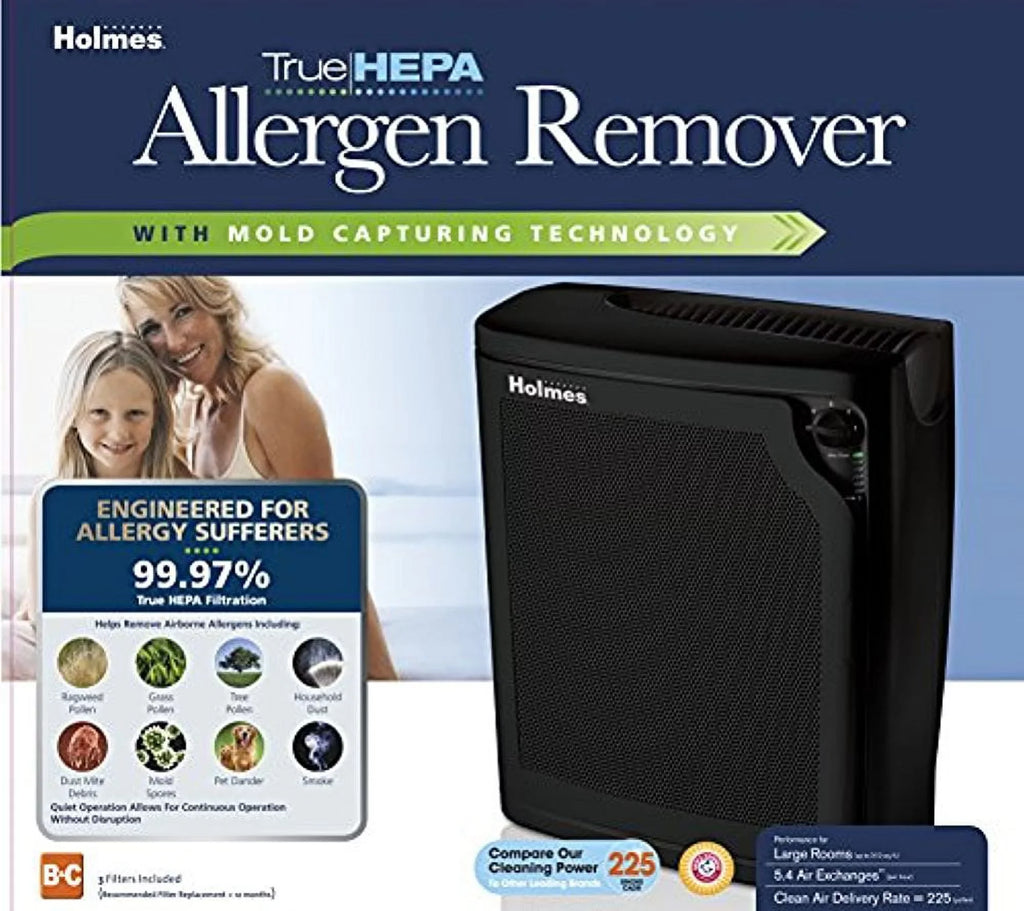 Air Purifier, HEPA Medium, kzdkc 4-Speed Black Holmes Large True Room