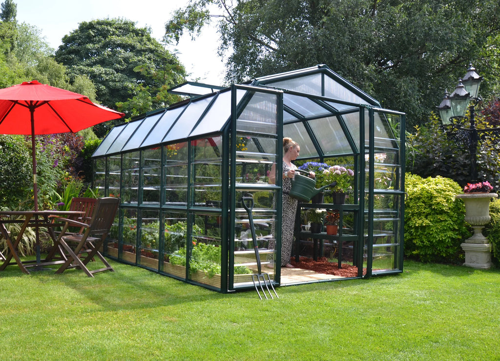Green Clear Grand 2 Palram Roof Vents Canopia - 12' Gardener - - with 8' x Walk-In Greenhouse
