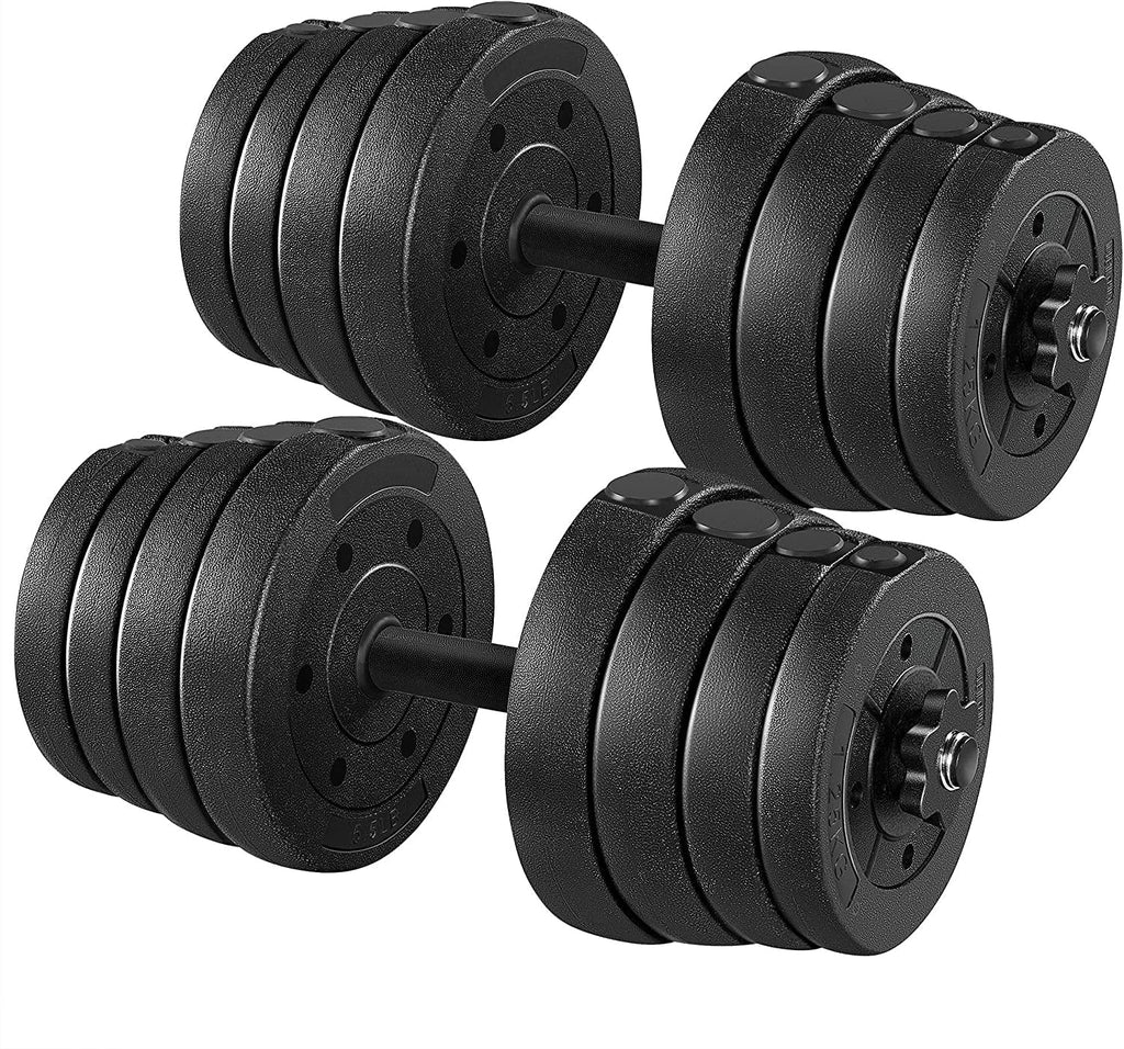 Fitness Adjustable Women Dumbbell 66LB Weight Plates Cap Strength Workout Gym/home Training Body for Men Barbell and Set,
