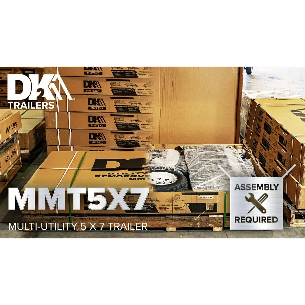 Powder-Coated) ft. 5 Utility 7 Trailer Purpose ft. x (Black Multi