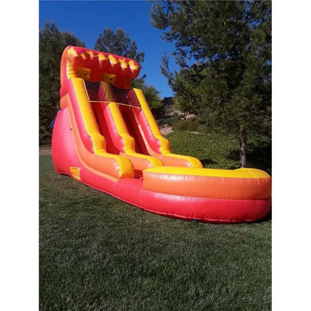 Marble Vinyl Grade PVC Water Blower 15ft Volcano Commercial Inflatable w Slide