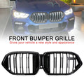 2020-2022 Black W/Camera Hole Front for BMW Grille M50i X6 Fit Grill G06 Bumper
