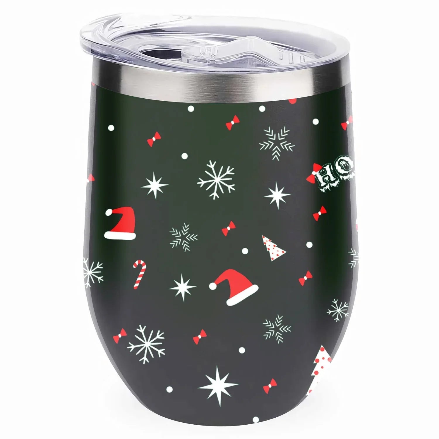12oz Red Insulated Shape Wine Cups Insulation Christmas with Green Cup Stainless U Steel 304 Layer Cup Tree Tumbler Hidove Cup Lid, with Cups, Big Color and Vacuum Belly Double Eggshell
