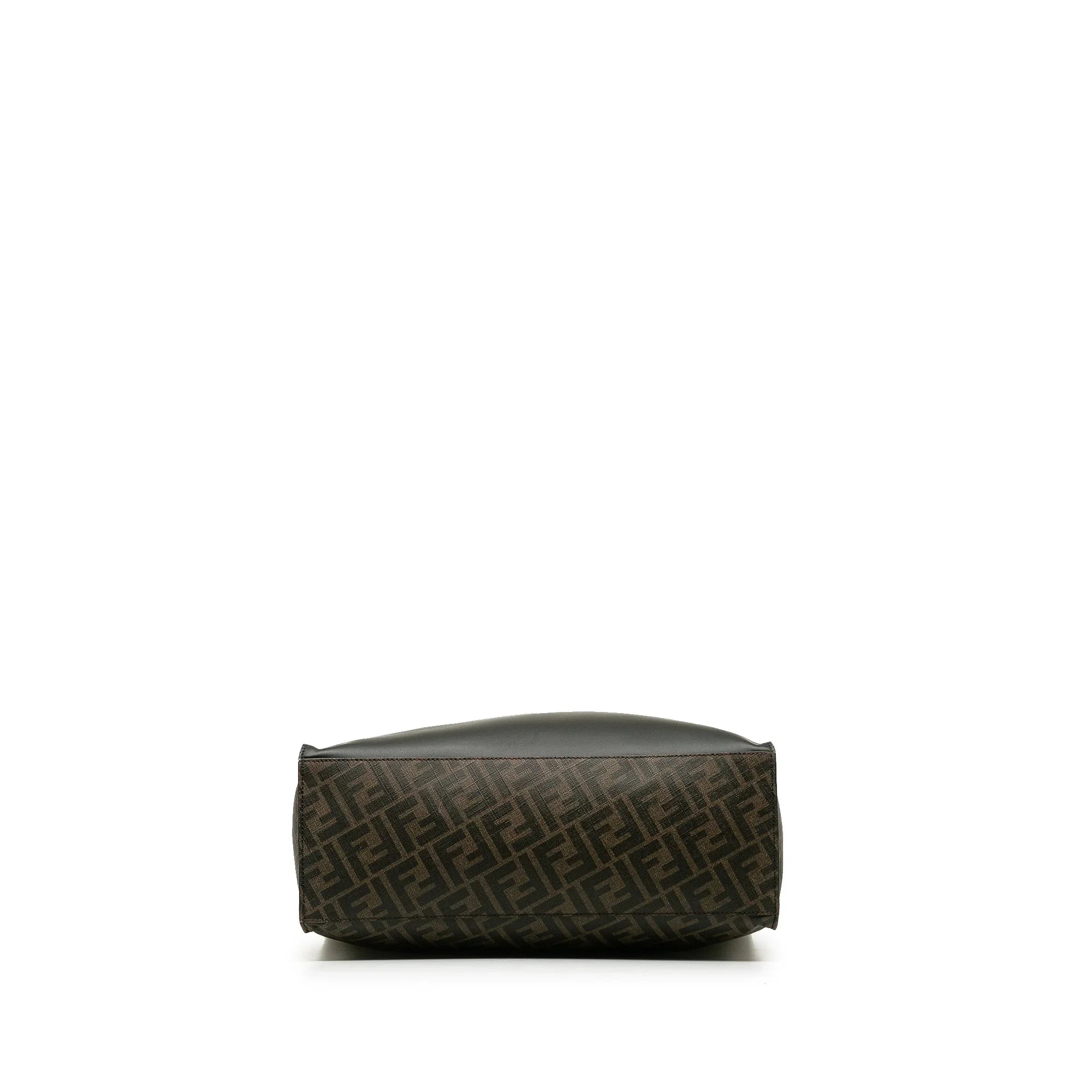 Pre-Owned Unisex Fendi Coated 1974 Brown Zucca Tote Shopping Canvas Fabric (Good) Authenticated Satchel