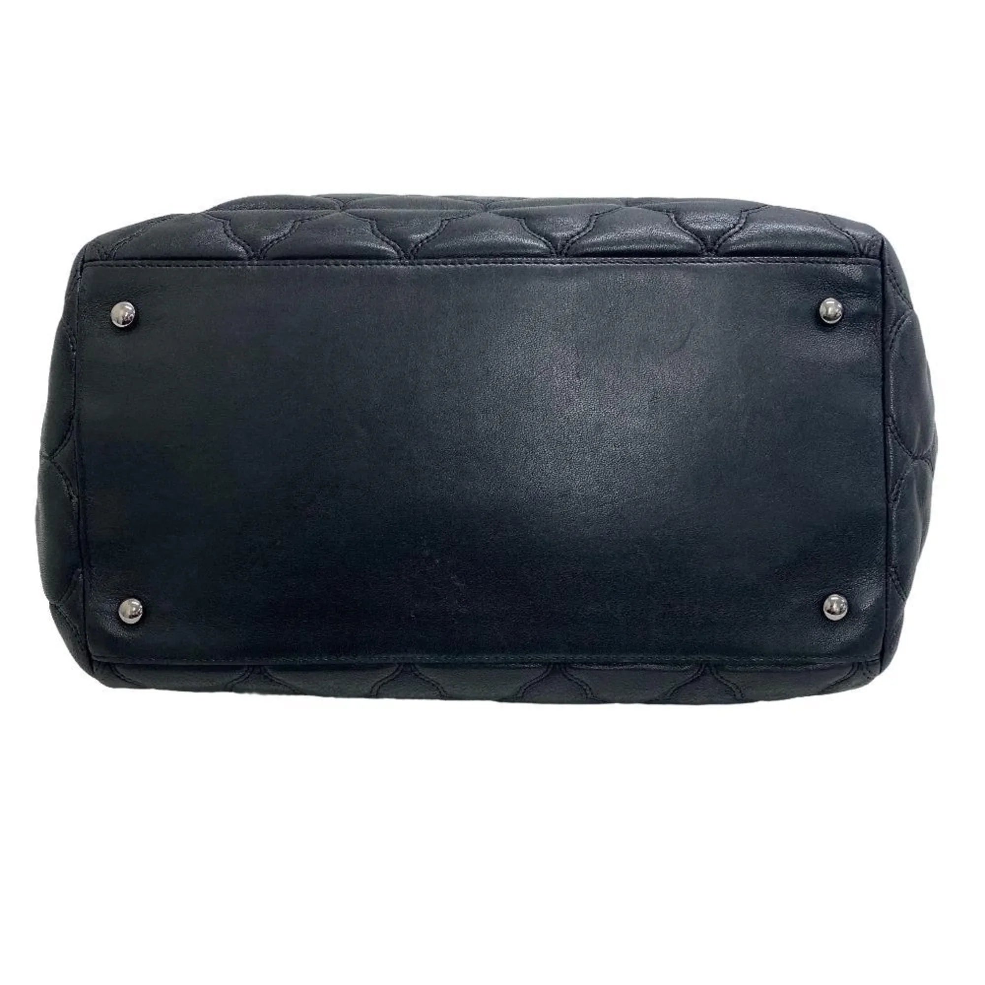 Shoulder Pre-Owned Bubble CHANEL Women's Quilt (Fair) Coco Mark Handbag Z0005974 Black Chain