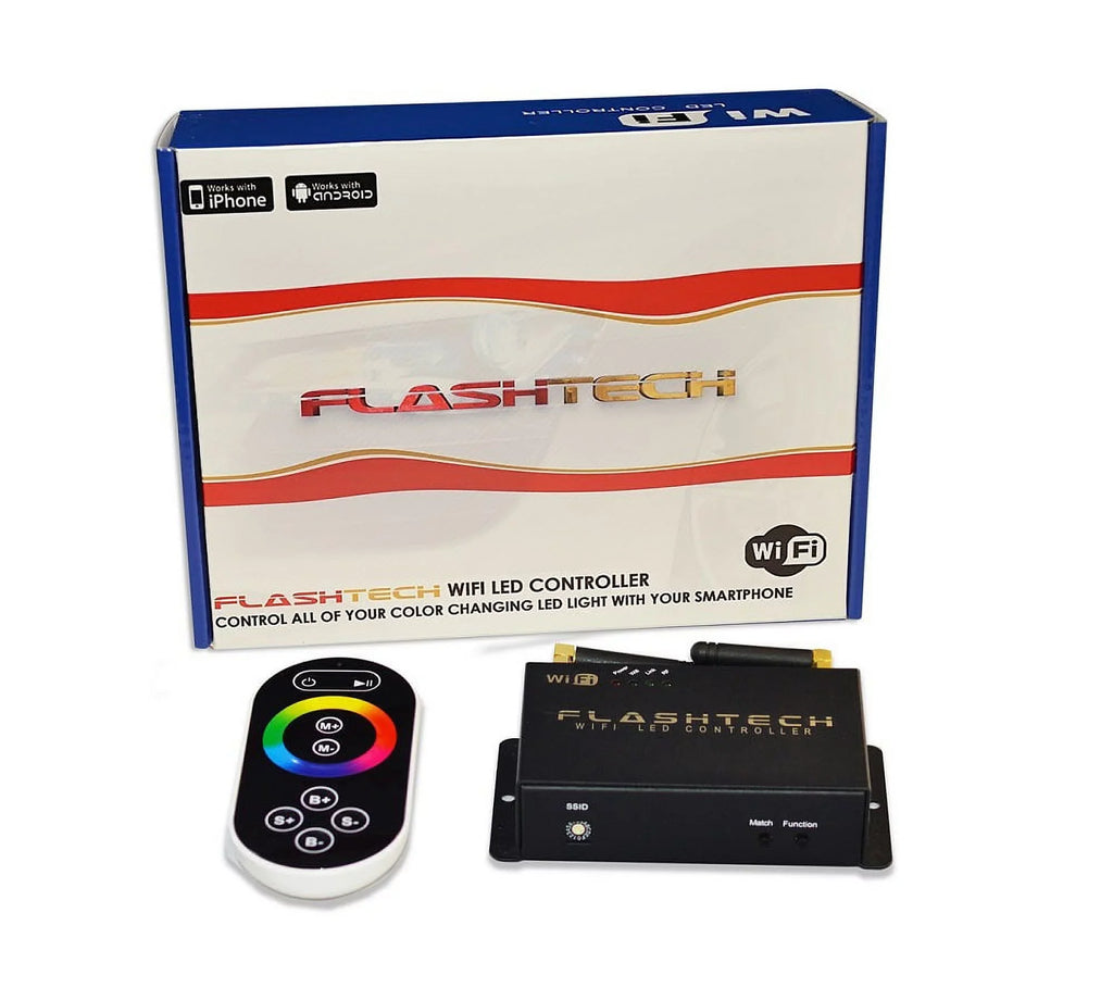 Fusion Wifi Remote LED Dodge Halo Kit Change with Flashtech Color Light RGB Ring Fog Caliber 07-12 Color for Multi V.3