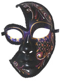 Red Mask Fancy Cut Out Black Full Masquerade