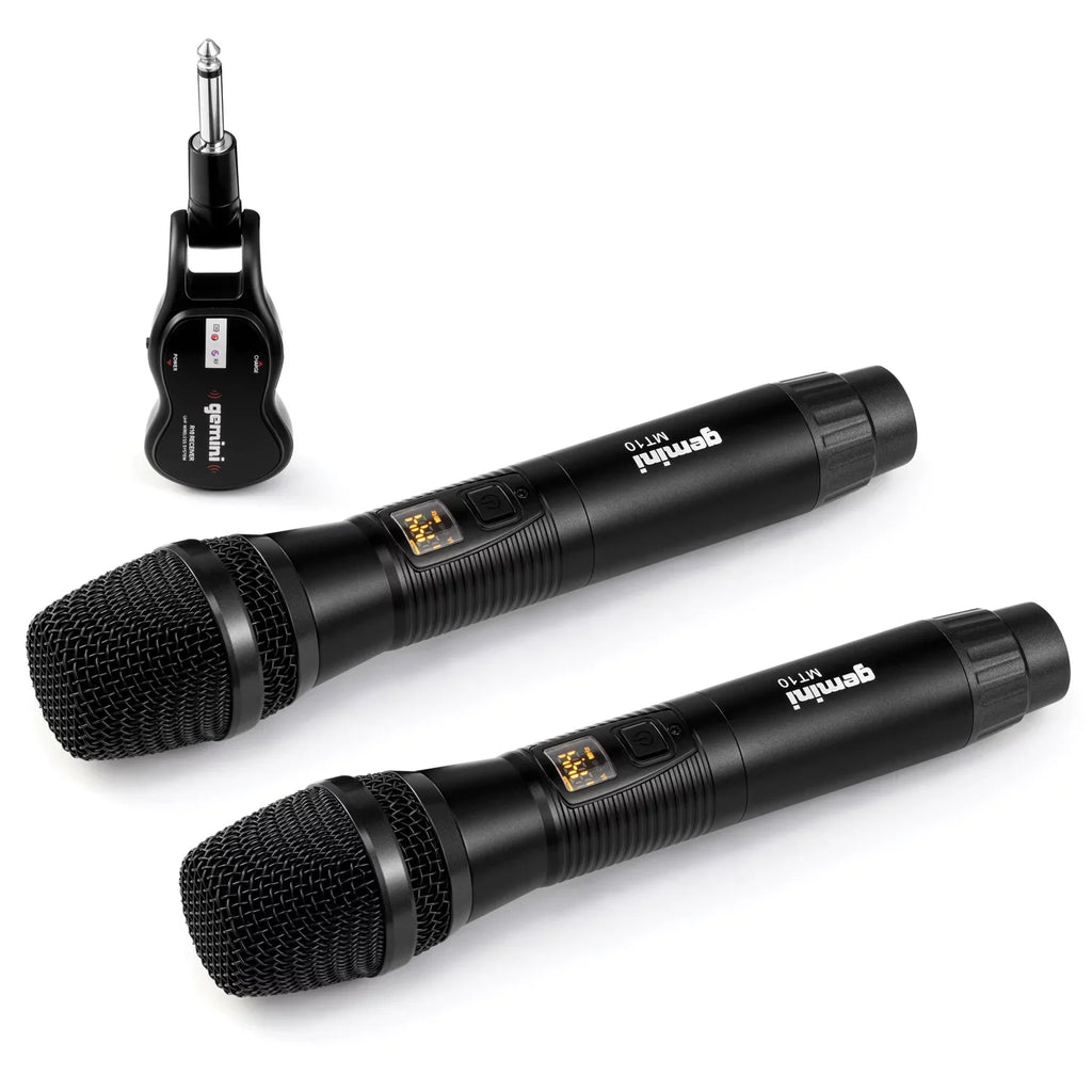 Player Dual & Wireless Built-In UHF GSP-2200 System Microphone with 843631171035 Ultra 2,200 Bluetooth Gemini Watt Media GMU-M200 Powerful Peak , Speaker