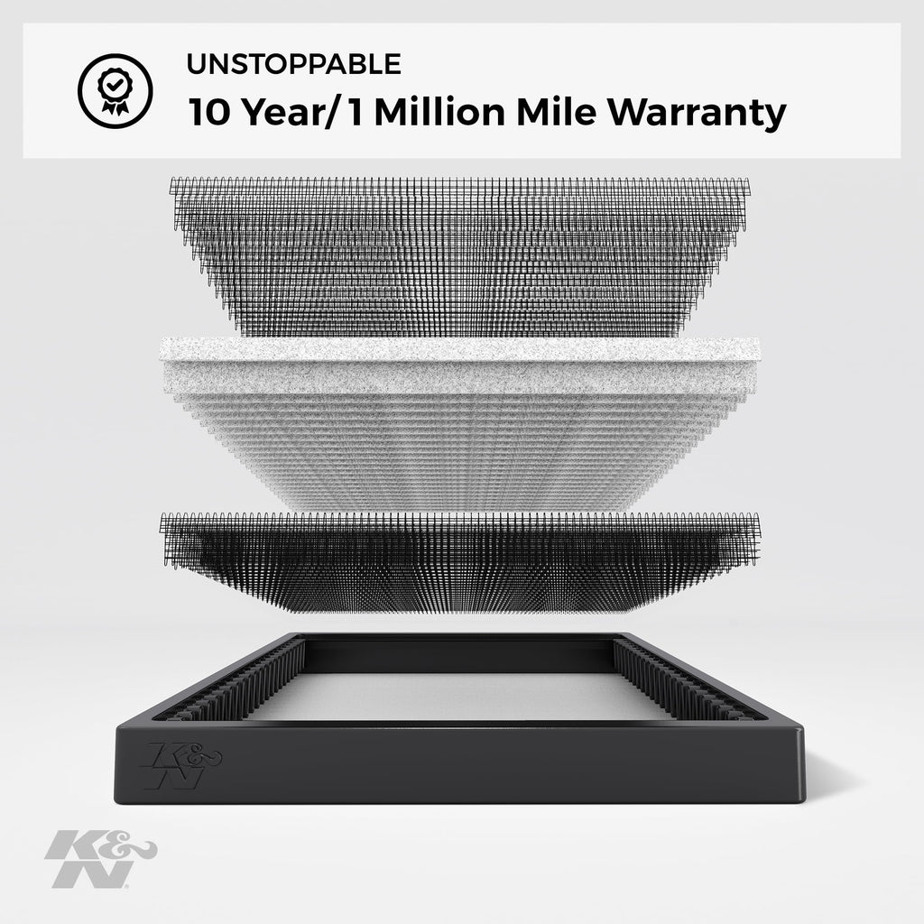 Toyota/Subaru/Suzuki/Scion Air Models, Designed and Select Cabin Filter: For VF1013 2004-2019 Washable Reusable: Vehicle K&N