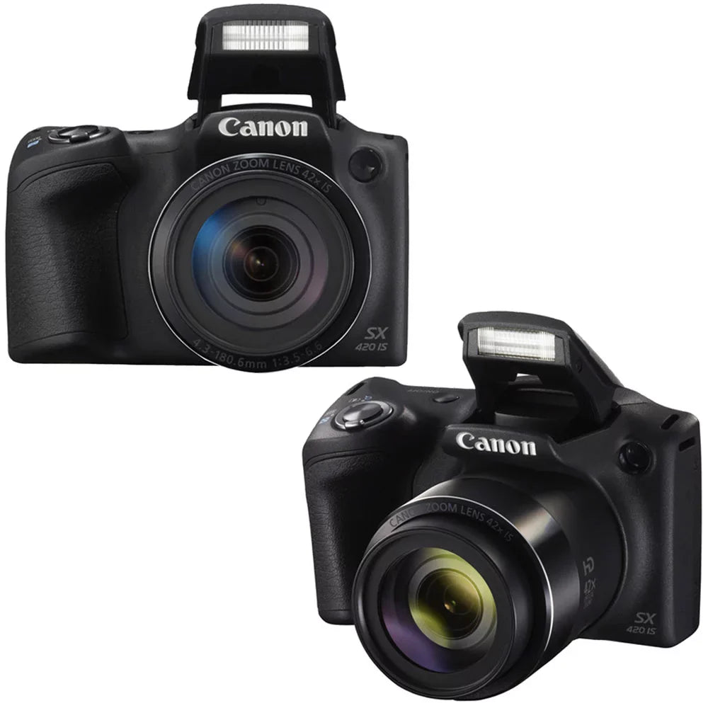 1.2.3" Wi-Fi PowerShot 20.0MP Zoom 24-1008mm HD Optical Kit 1600 Canon 42x Recording ISO 16GB Camera IS Accessory 720p Digital Built-In (35mm Lens Video CCD + Equivalent) SX420 Black