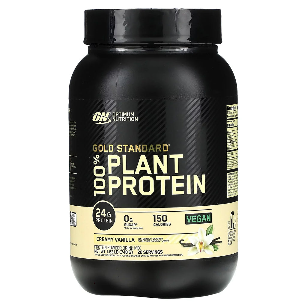 Standard Gold 1.63 lbs Plant Creamy g) Protein, Nutrition Vanilla, (740 100% Optimum