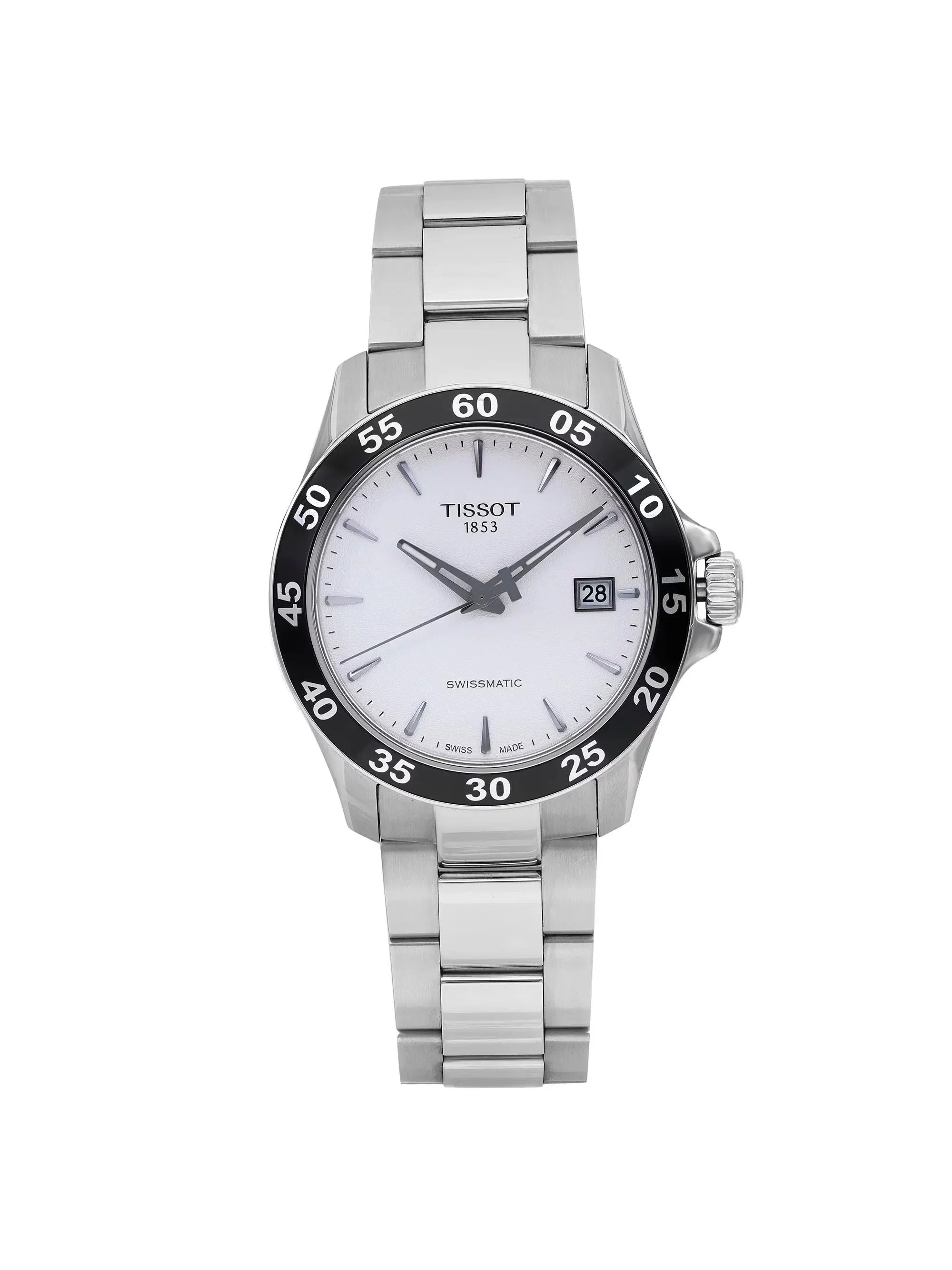 Tissot Automatic Swissmatic V8 T106.407.11.031.00 Watch Silver Steel Men Dial