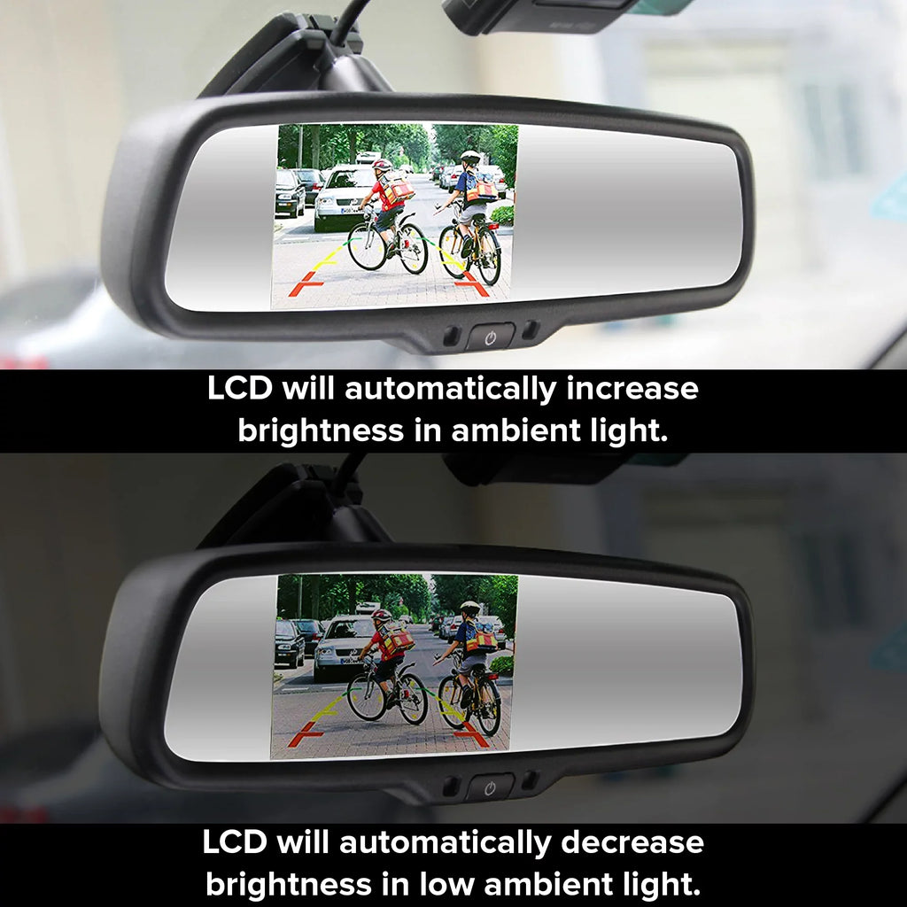 Mirror OEM Cars Fit LCD Mount | View Transmitter & 4.3" Tailgaters for Wireless Master Rear Universal with Screen