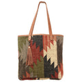 purse bag KB Upcycled women handbag Wool Genuine Leather OHLAY TOTE western KB345
