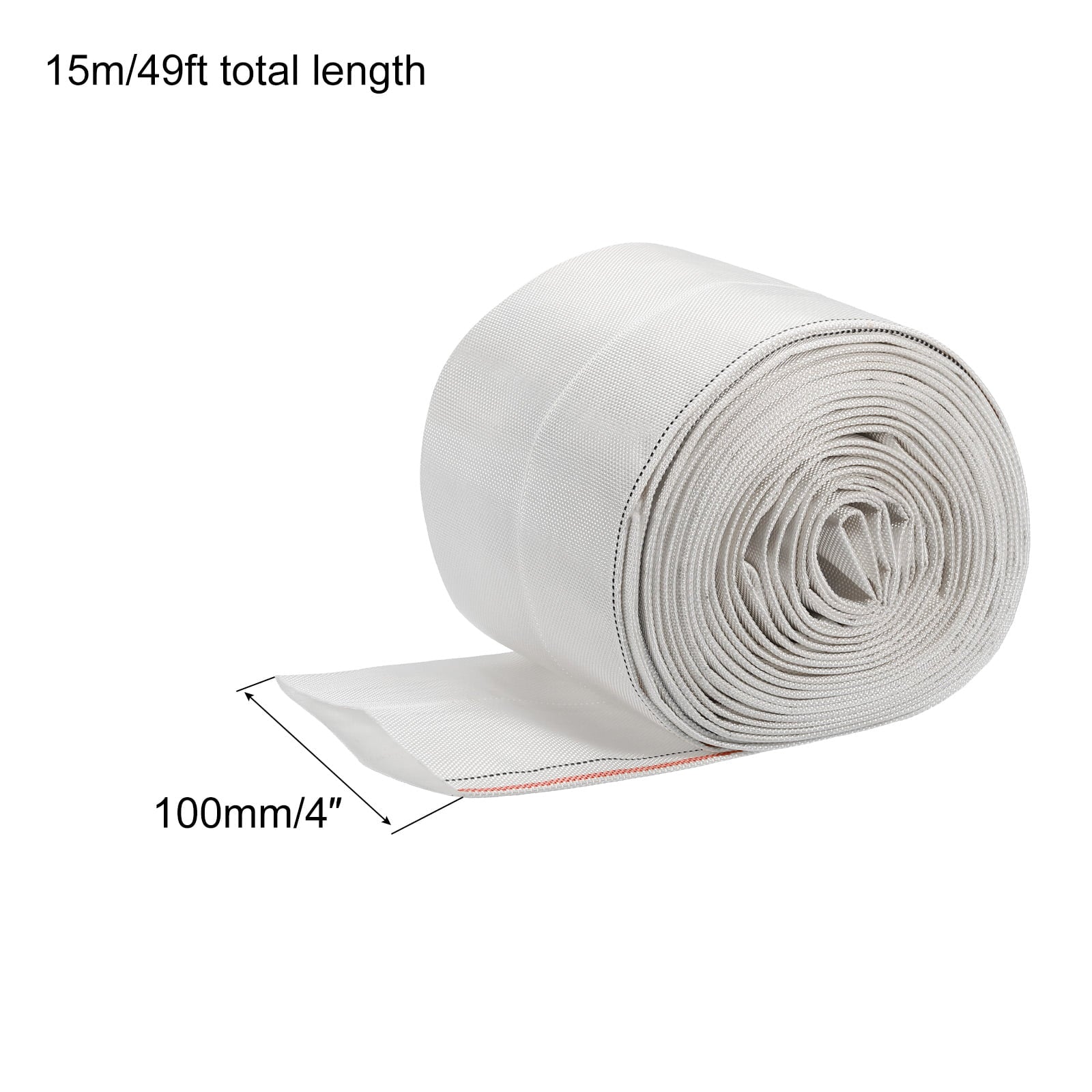 Hose Discharge ID Pool Lightweight PVC Swimming Lay Reinforced 49ft for Flat Backwash 4" Hose
