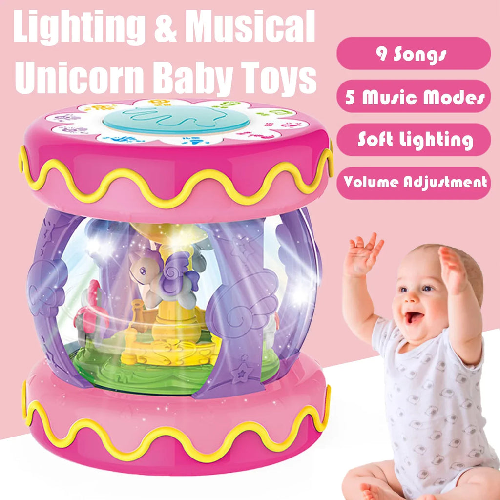 6 Unicorn Girls Sytle-Carry Toddlers 12-18 Baby 12 Up Months, Toys Toys 3+ Baby 2 Rotating Old Boys Years Learning to Light for Infant Toys Musical Months, 1