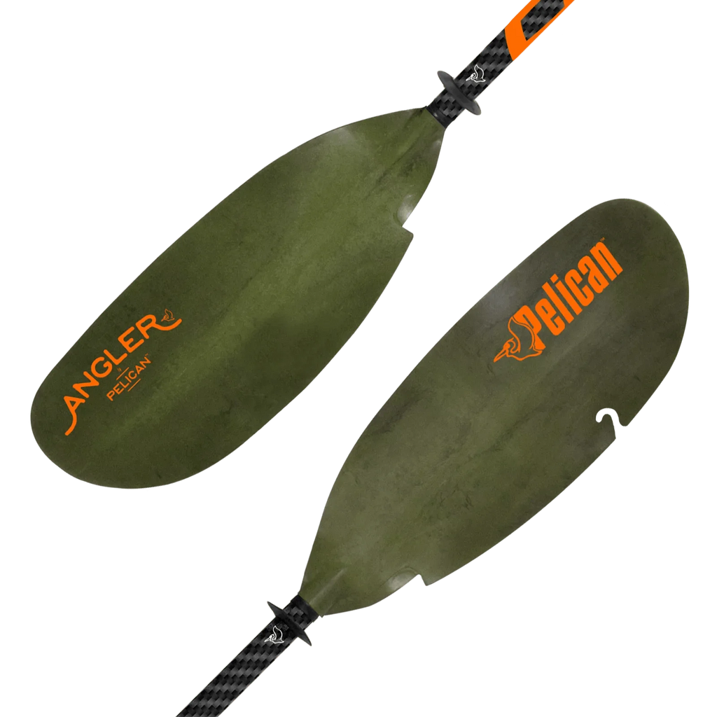 '- - - Lightweight for Shaft Catch Olive Camo Adjustable Perfect Paddle 102.4 in Kayak Fiberglass Pelican The Kayak Fishing - -