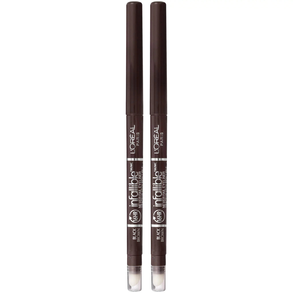 '- Enhance L'Oreal with Sharpener! Fail Eyes Eyeliner Never Black - Infallible Count Your Paris Brown, Built-In 2 Includes
