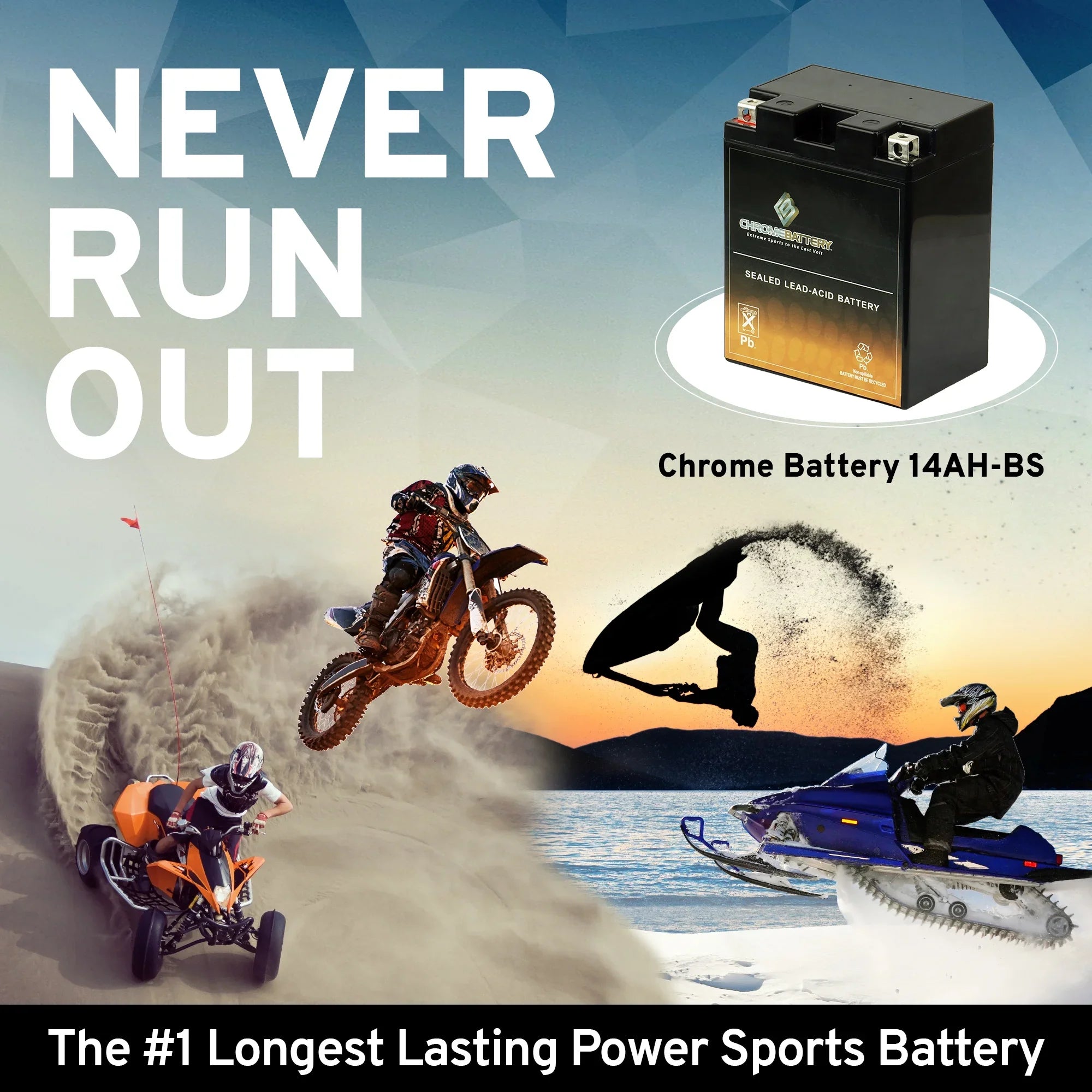 CCA) Ah, 12 300 Battery Atv Battery 1995 for Chrome YTX14AH-BS Bayou 4x4 210 (14AH-BS Klf300-c Volt,12 300cc Kawasaki