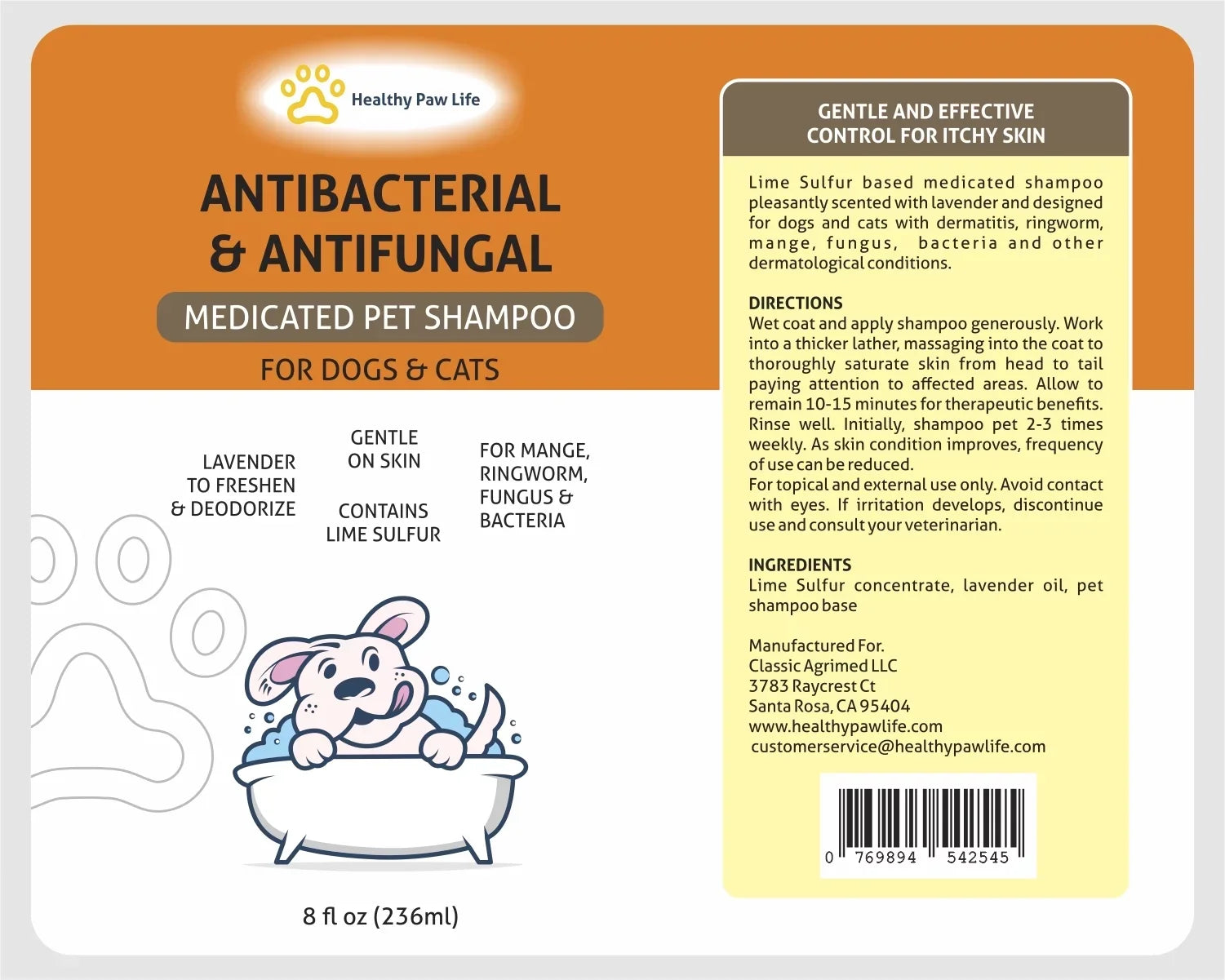 Items: 2 Cream Shampoo Classic's Life Bundle Sulfur oz) Healthy and Classic's (8 Sulfur - Paw (2 Lime oz) Lime