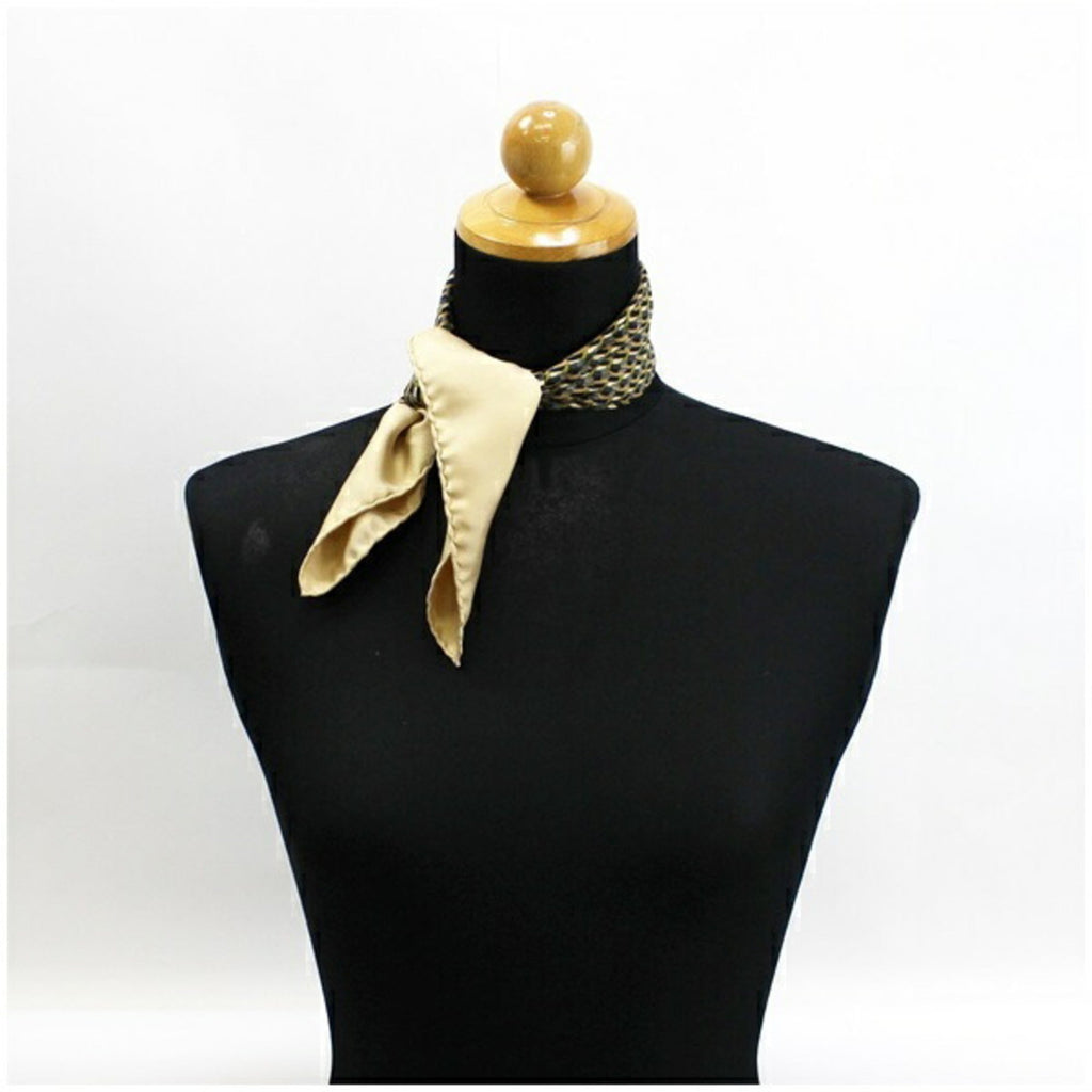 (Good) Hermes HERMES Pre-Owned Scarf 45 Beige Women's Carre Muffler Gaurosh