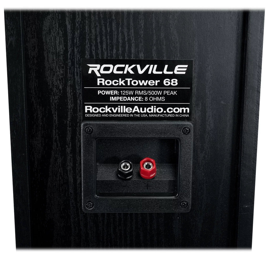 2000w Rockville Mixer+(2) Speakers 5 Receiver Black Bluetooth Home Tower SINGMIX