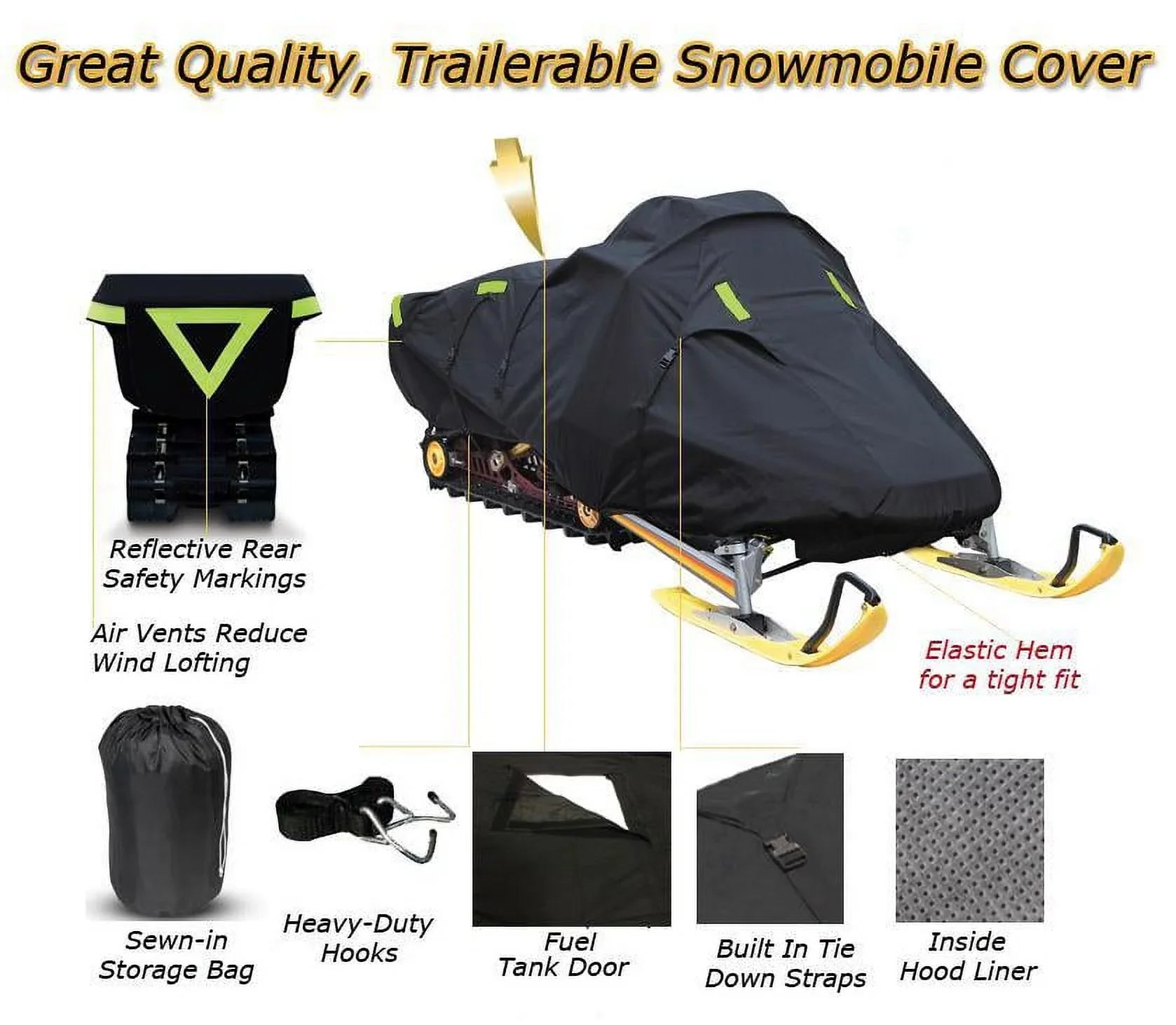 2004-2004 600 Machine 1 snowmobile GSX Denier UP Ski 600 for Snow LIMITED Cover Doo Sled Snow Gear Trailerable Compatible Bombardier model SDI,