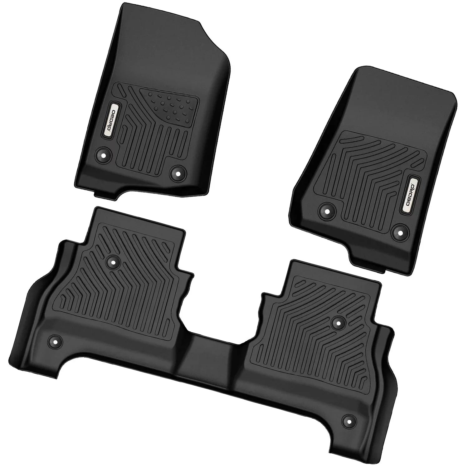 4 Floor Carpet Door Liners for 20-23 Ledkingdomus TPE Jeep Mats Floor Gladiator
