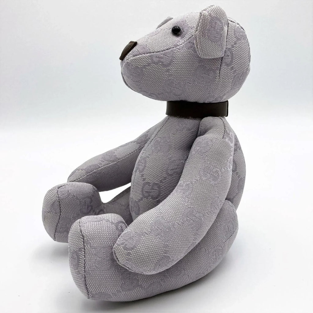 Brown Purple x Canvas Ladies Gucci Kids Pre-Owned Plush GG (Good) GUCCI Interior Bear Toy