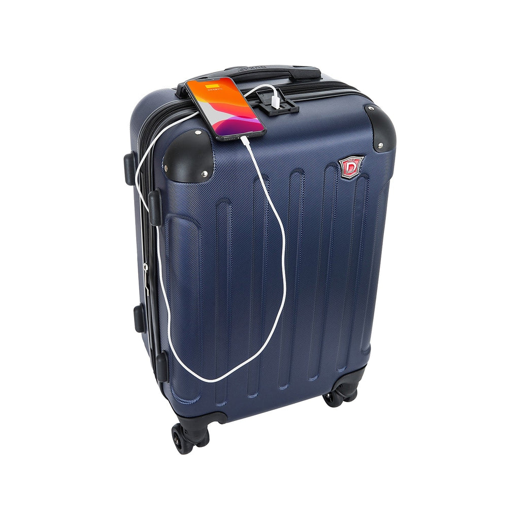 2-Piece (DKINT0SM-BLU) Luggage DUKAP Intely Blue Plastic Set
