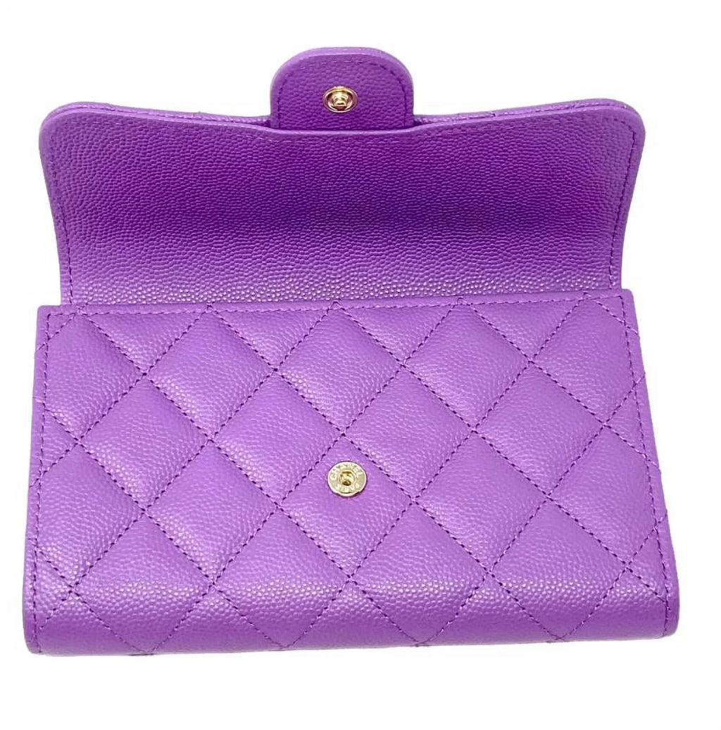 Purple Wallet NEW Bag Chanel Clutch Long Leather Quilted