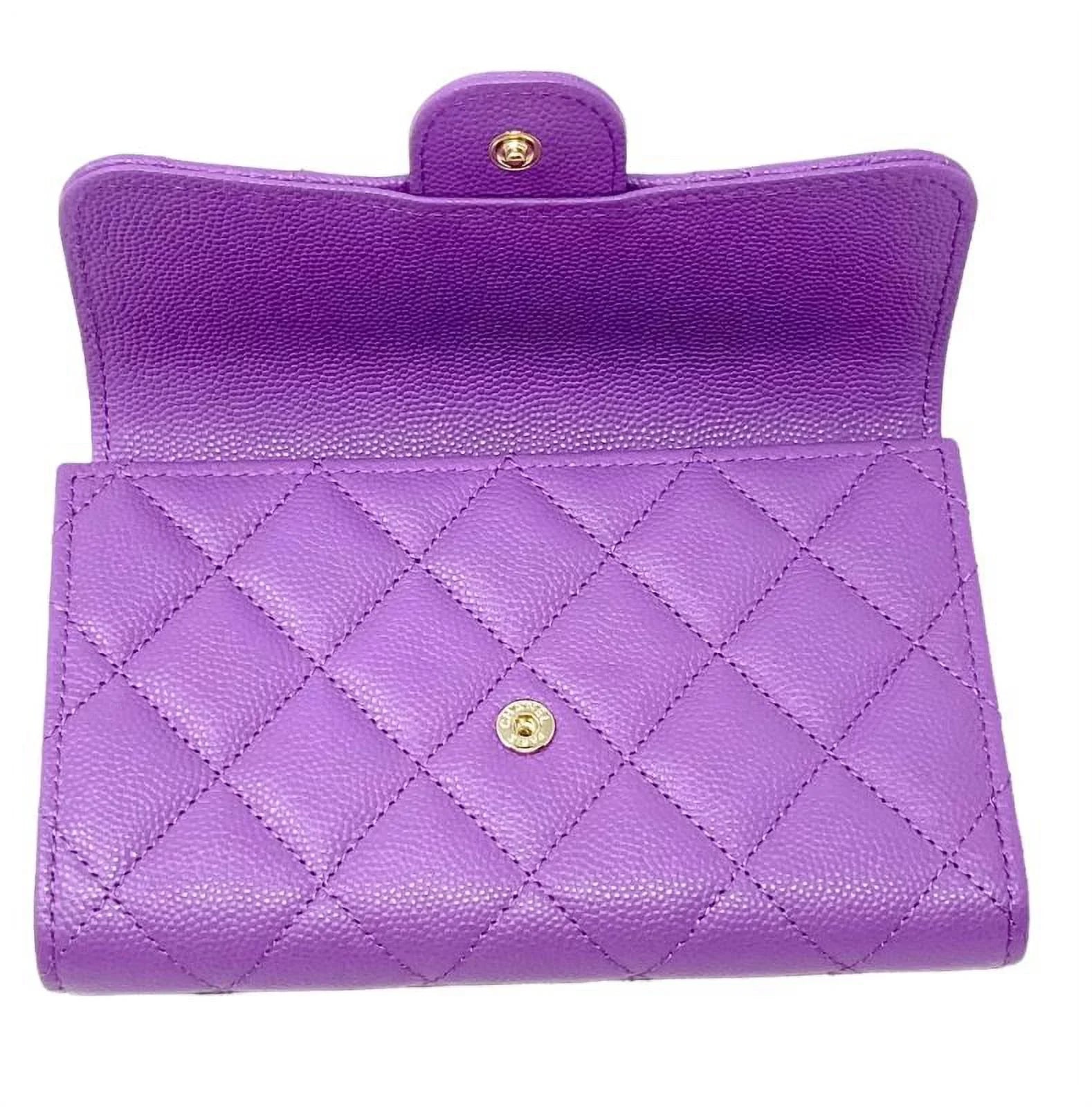 Purple Wallet NEW Bag Chanel Clutch Long Leather Quilted