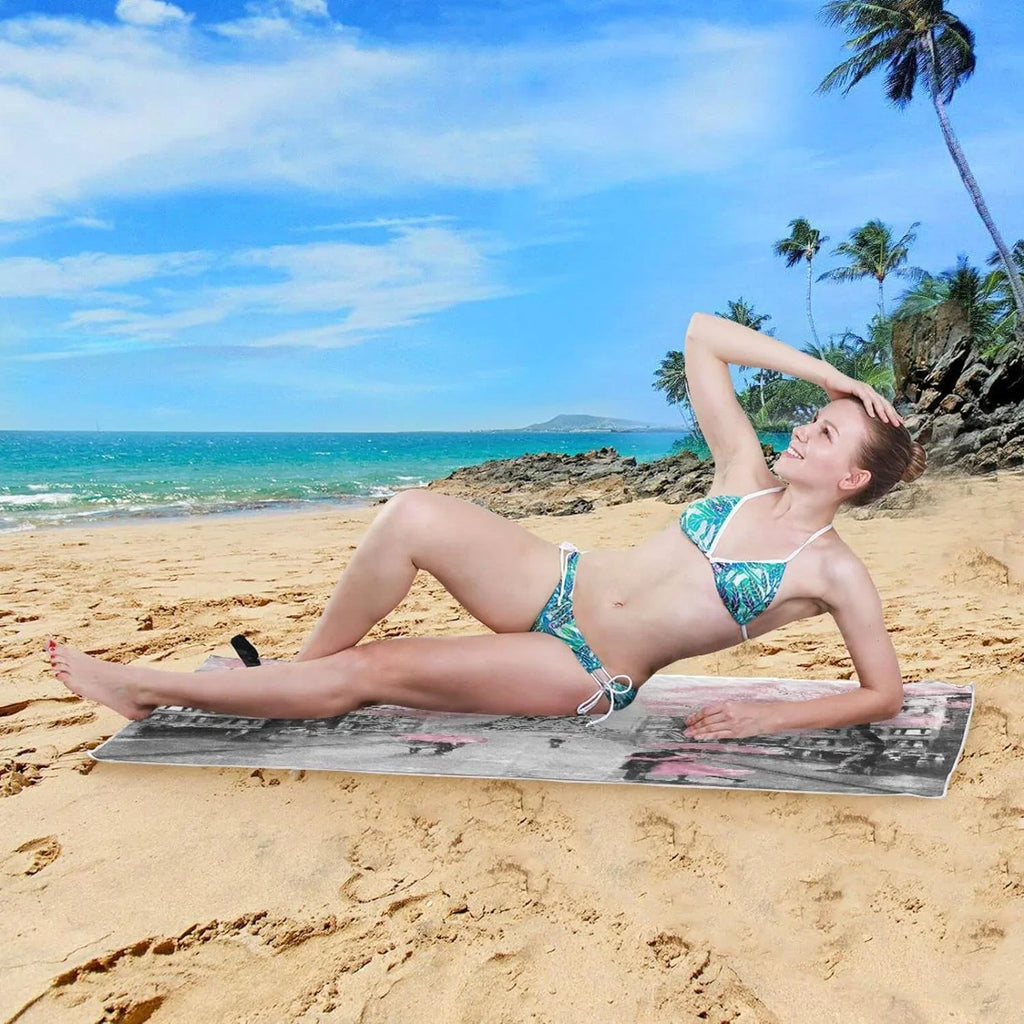 Paris Bestwell Bath Romantic Towel Lightweight Beach Towel Free Swim Blanket, Eiffel Oversized Pool Sand Tower Yoga Thin Shower Towel Dry Towel, Microfiber 30¡±X60¡± Quick Multipurpose