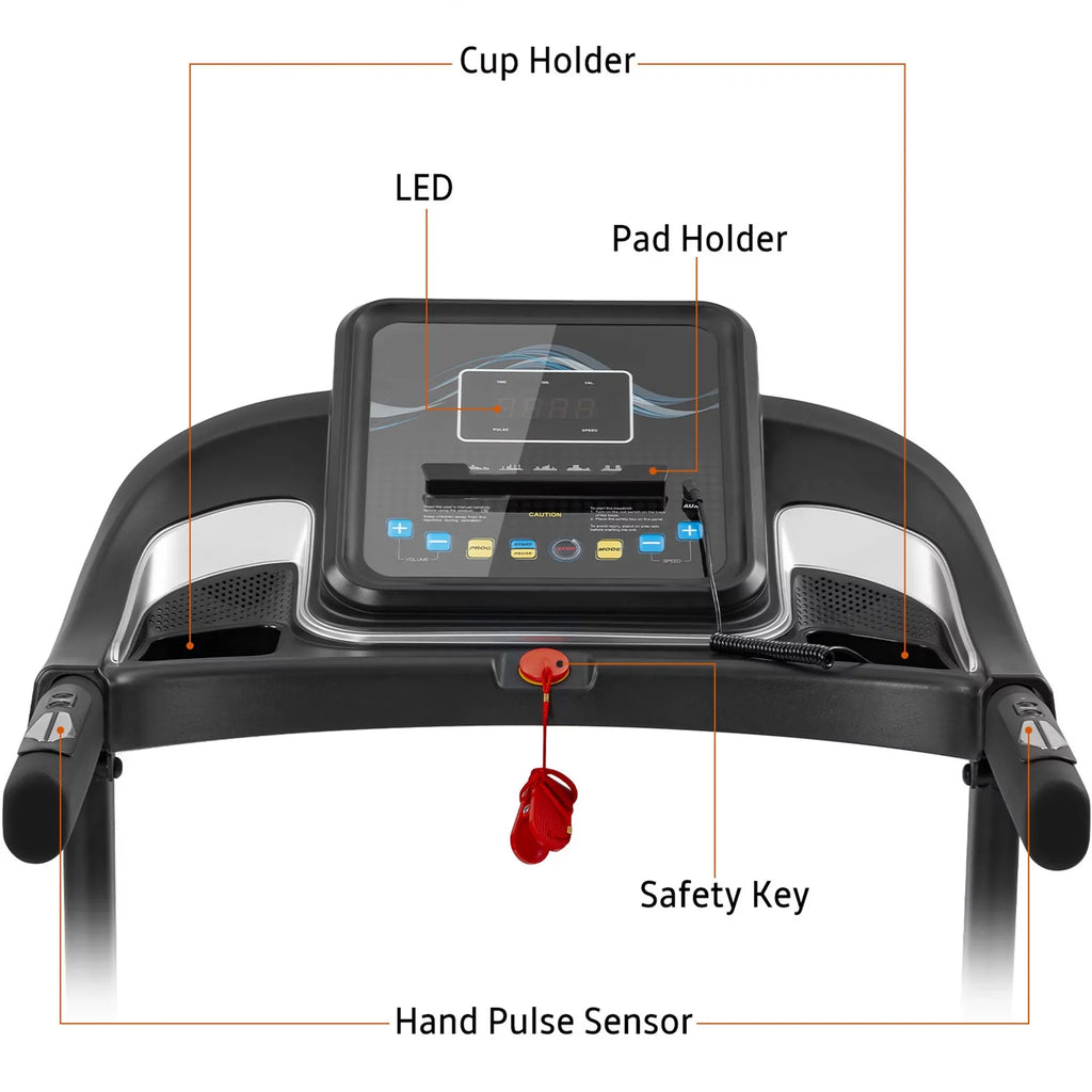 with Motorized Incline Folding Adjuster Easy and Machine Running Audio Treadmill Compact Jogging Speakers