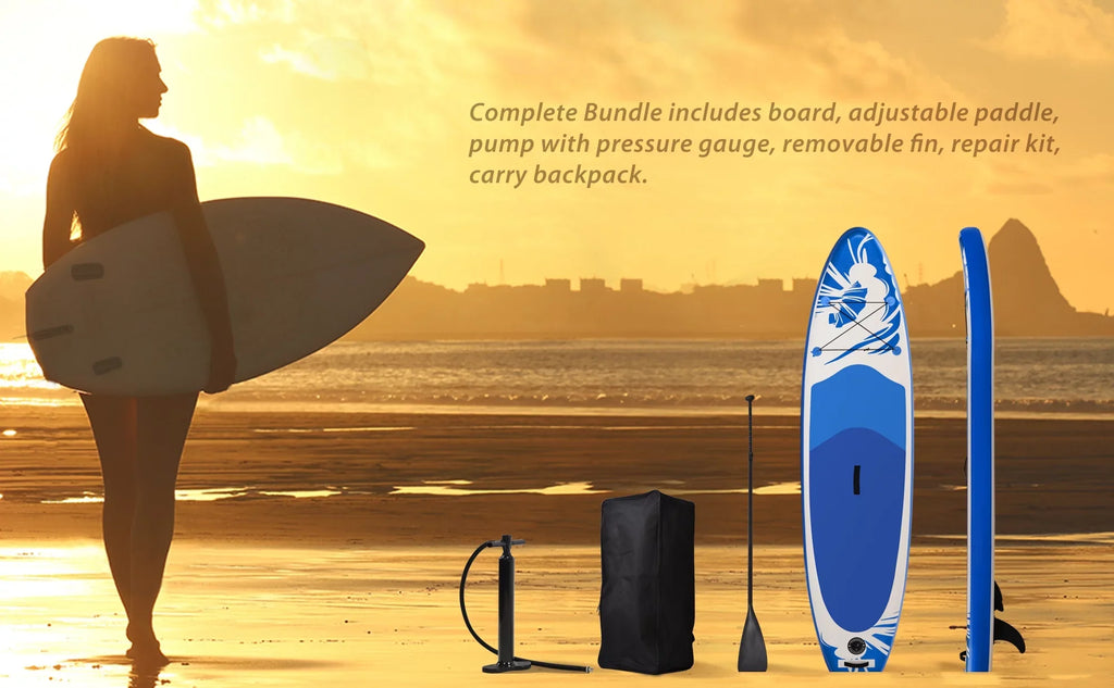 Deck, Ultra-Light Board Fin x for Paddling Premium Paddle Up Inflatable Stand Accessories, 30'' Bottom x 10' SUP SUP, Non-Slip 6''