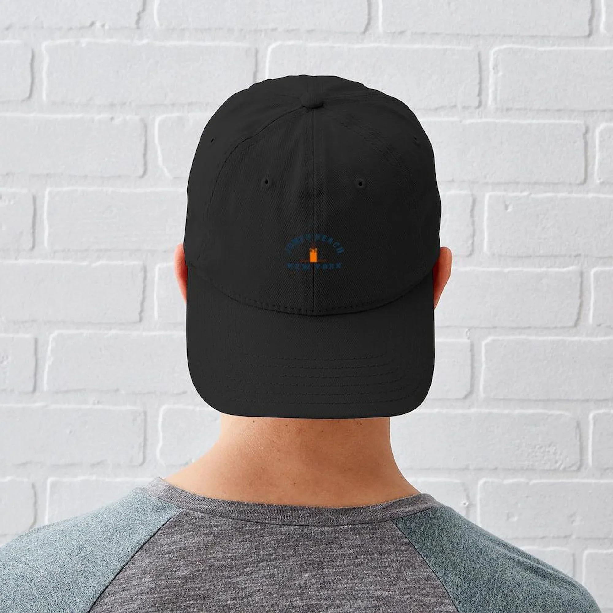 Canvas Beach Adjustable Cotton Cap Hat Jones Baseball Hat Baseball - Black Printed Black - CafePress