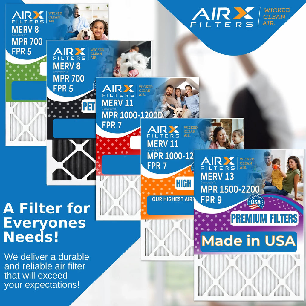 Filter AIR. Made Filter USA Air to AC Electrostatic Comparable AIRX by Pleated 6 WICKED HVAC MPR 20x25x1 Premium FPR Filters 700 FILTERS Pack & Furnace 20x25x1 MERV 8 5 Air Conditioner CLEAN
