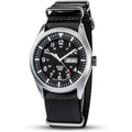 Men Wrist Outdoor Work Field Wristwatch, Band Mens Hr Waterproof Watches Watch, Nylon Army 12/24 Tactical Date Casual Analog Day Military Black Sport for