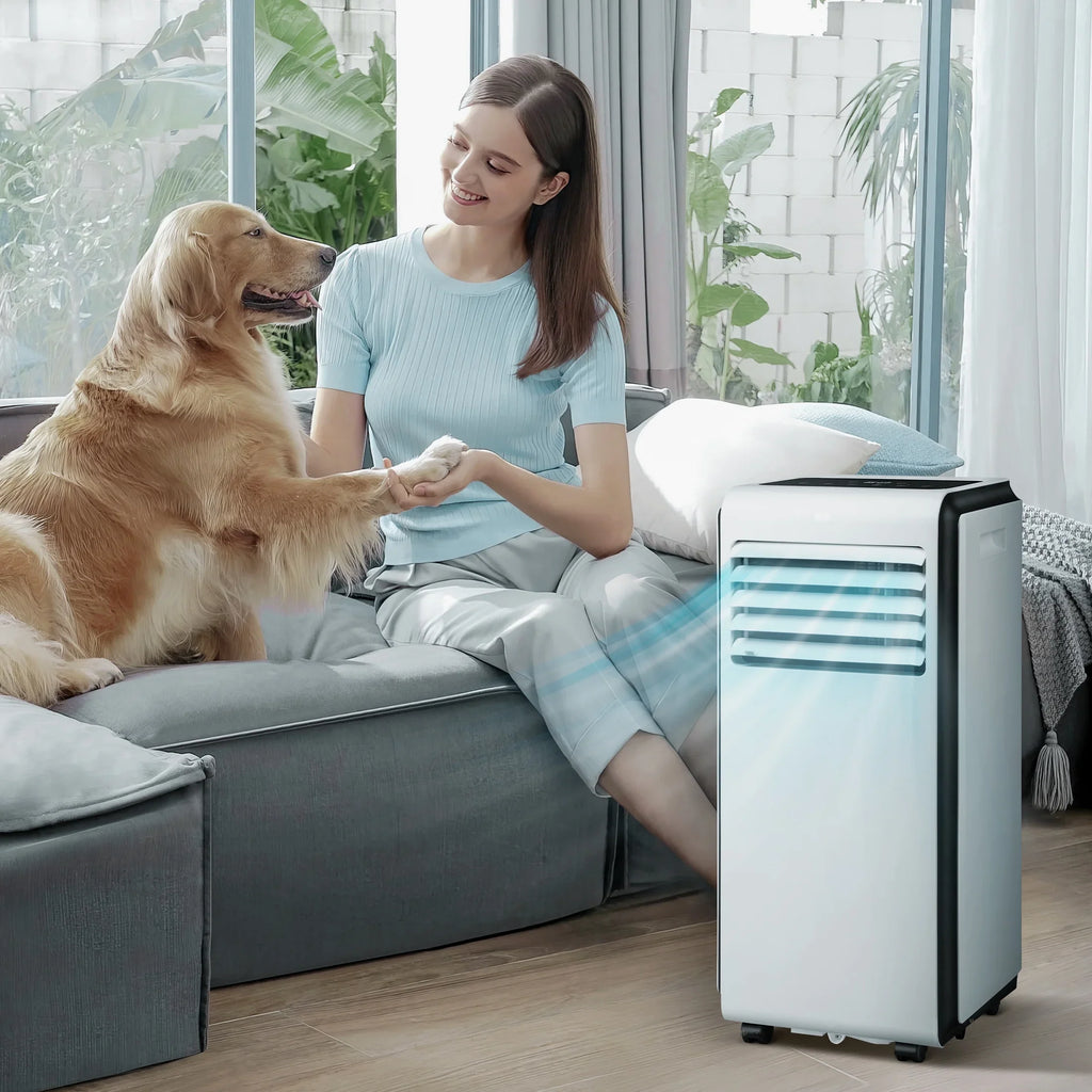 (10,000 KISSAIR 6,000 Conditioner, BTU BTU Fan, Dehumidifier, Timer ASHARE) 24-Hour Portable 1 Air AC with in 3