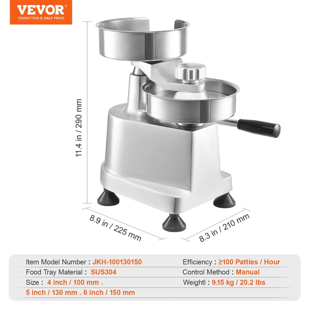 4"/5"/6" Patty Press Machine Commercial SKYSHALO Forming Burger Maker Hamburger