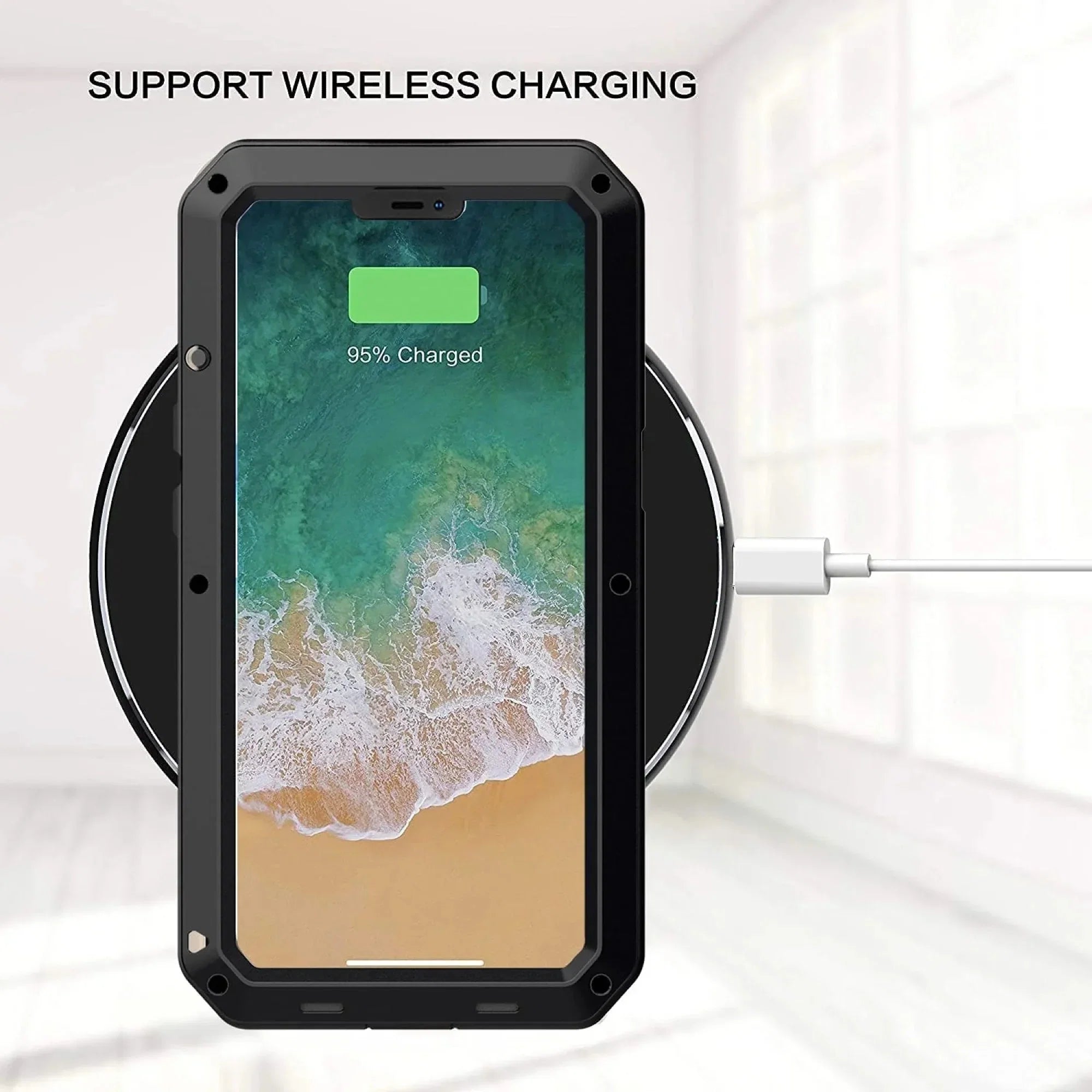 Rugged and (Silver) iPhone Travel Heavy Protection, Pro Shockproof Military Outdoor Grade Case Duty 11 Aluminum Metal Gorilla Resistant Glass Scratch