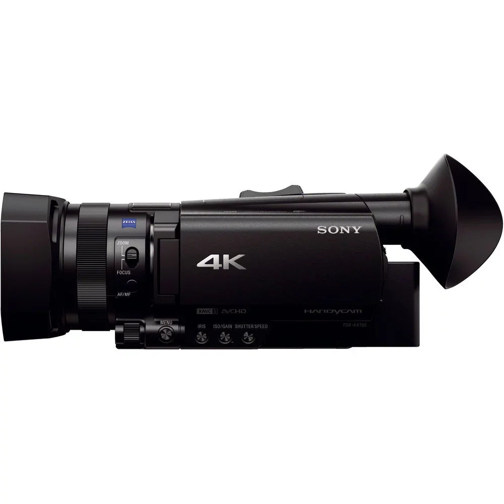 2 Hard Sony Handycam Camcorder Memory Camera + Batteries + M Card + HD 128GB Charger FDR-AX700 Video Case + extra 4K and