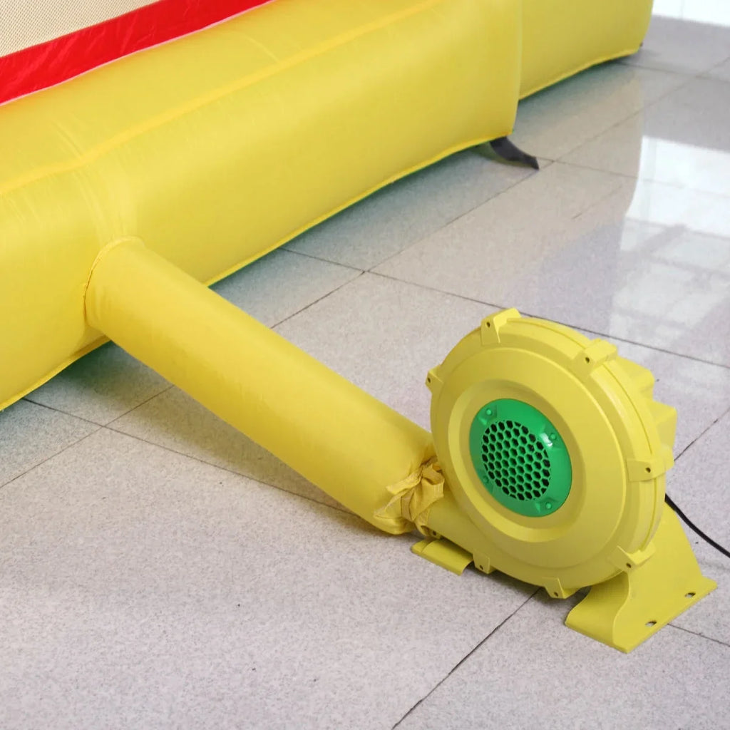 Portable Pump Slides, Inflatable for Green Fan Outdoor Blower, Yellow - Bounce and Air Castle, Indoor Safe, Water