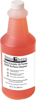 (Pack Sheen - 1) Cleaner Oz (1 Restaurant Flat Formula of - Grill Fl Eliminate Griddles Cleaner Non-Caustic Tough Top fl & oz Quality Bottle Food Grease Cafe 32 Grills Safe, for count) 32 - - - Encrusted and Stera