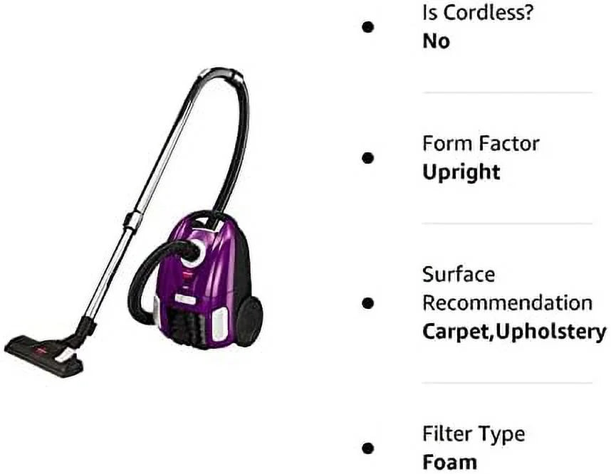 Wand, Vacuum & With Cord Multi-Surface Canister Extra Powerful Lightweight Cleaner Upright Nozzle, Cleaning Cord Telescoping Power Suction Automatic Rewind Long With