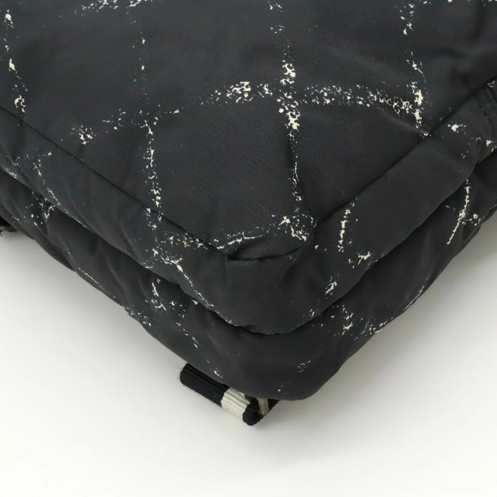 Nylon Daypack Travel CHANEL Rucksack (Good) Jacquard Line Chanel Black Old Backpack Pre-Owned