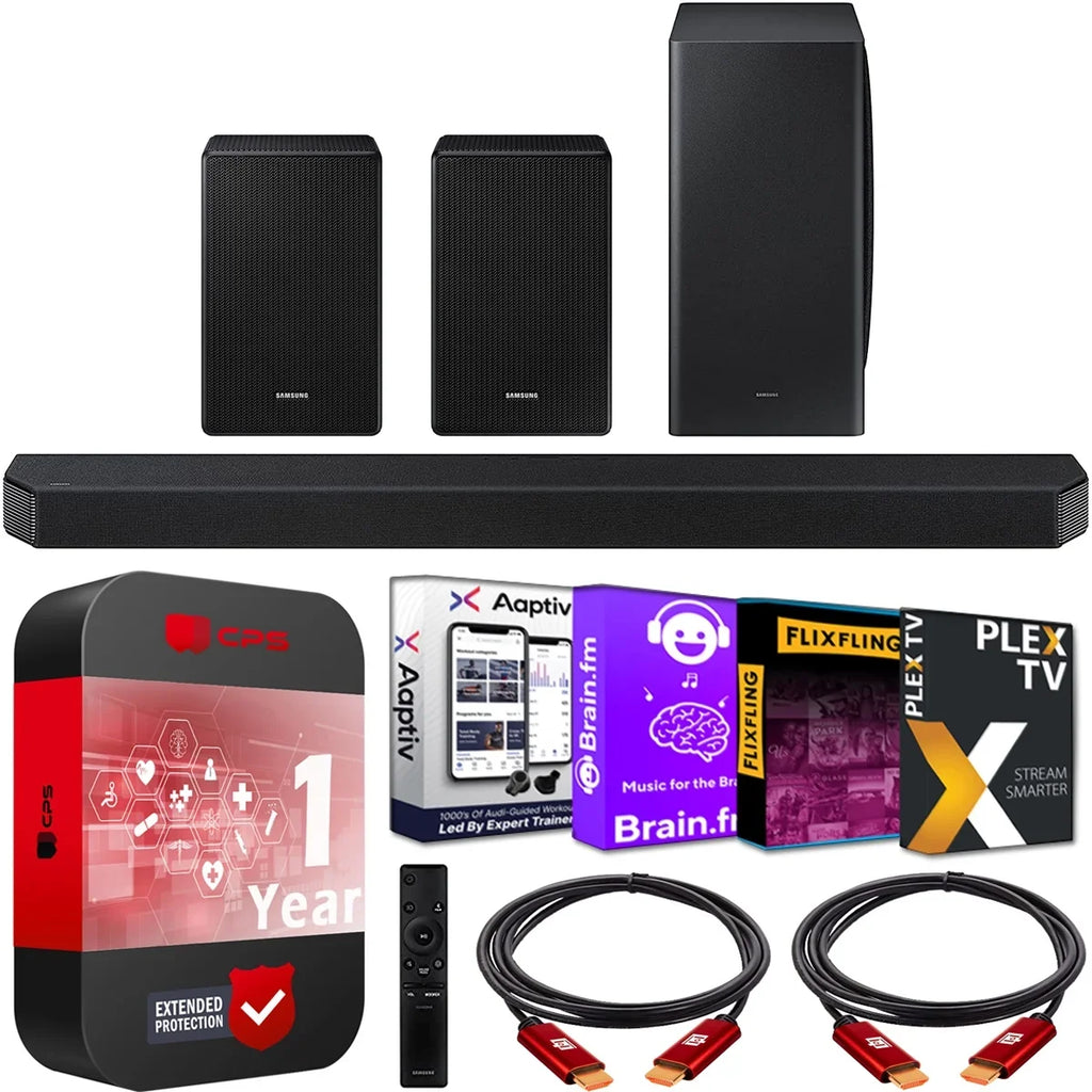 Kit Bundle + Soundbar 2 2.0.2ch Theater Rear 7.1.2ch Speaker + Home HW-Q900A Extended Surround + 9.1.4ch /DTS:X Samsung Sound HDMI Gear Swa-9500S Subwoofer Wireless Deco Dolby + Cables Coverage Atmos