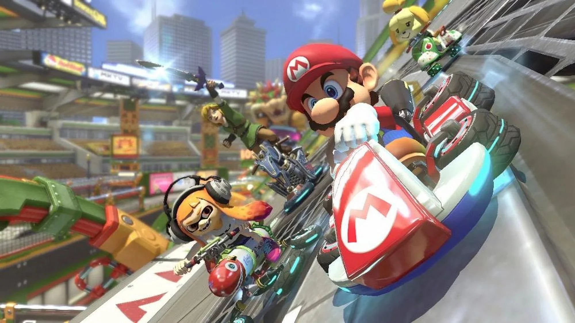 and Switch Bundle: 32GB Joy-Con and 8 Mario Console,Super Super 8 Kart Nintendo Red Kart Deluxe Improved Deluxe Travel Battery Blue Life Case Mario